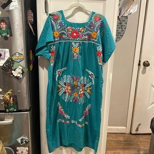 Homemade embroidered dress